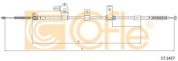 Трос, стояночная тормозная система COFLE 17.1427