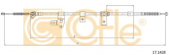 Трос, стояночная тормозная система COFLE 17.1428