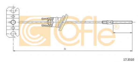 Трос, стояночная тормозная система COFLE 17.3510