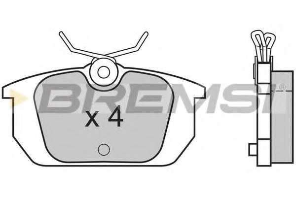 Комплект тормозных колодок, дисковый тормоз BREMSI BP2313