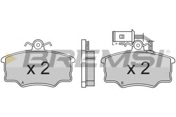 Комплект тормозных колодок, дисковый тормоз BREMSI BP2376