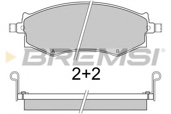 Комплект тормозных колодок, дисковый тормоз BREMSI BP2572
