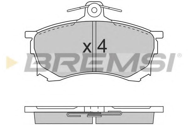 Комплект тормозных колодок, дисковый тормоз BREMSI BP2700