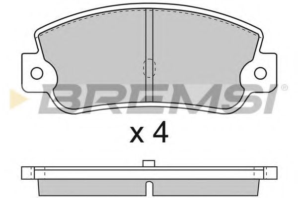 Комплект тормозных колодок, дисковый тормоз BREMSI BP2714