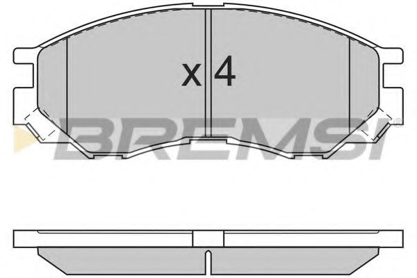 Комплект тормозных колодок, дисковый тормоз BREMSI BP2775