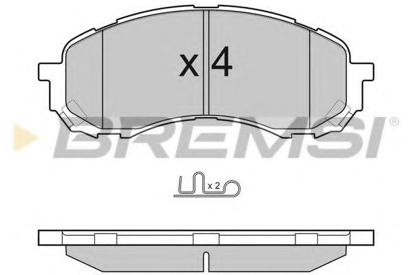 Комплект тормозных колодок, дисковый тормоз BREMSI BP3141