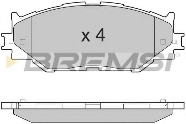 Комплект тормозных колодок, дисковый тормоз BREMSI BP3254