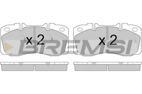 Комплект тормозных колодок, дисковый тормоз BREMSI BP7272