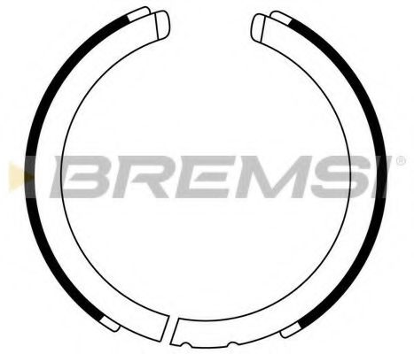 Комплект тормозных колодок, стояночная тормозная система BREMSI GF0875