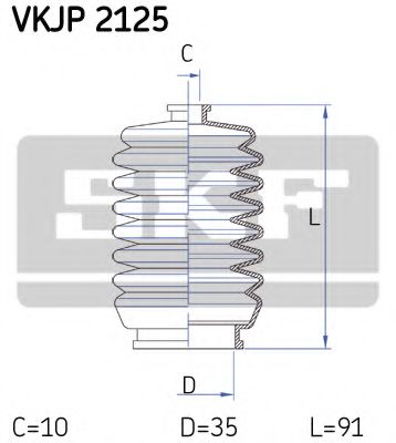 Комплект пылника, рулевое управление SKF VKJP 2125