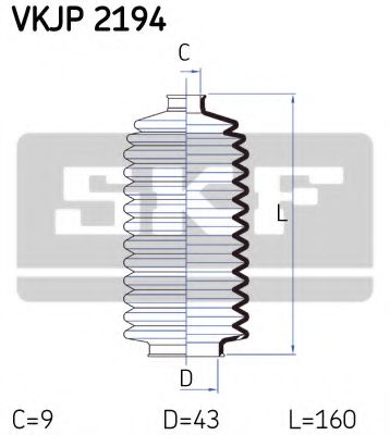 Комплект пылника, рулевое управление SKF VKJP 2194