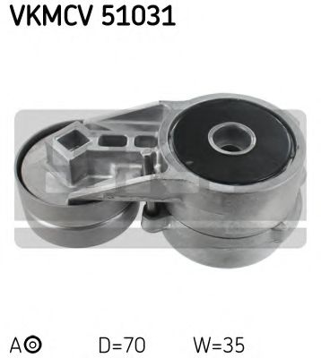 Натяжной ролик, поликлиновой  ремень SKF VKMCV 51031
