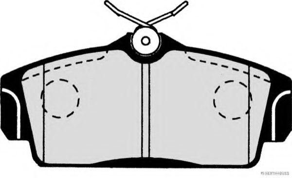 Комплект тормозных колодок, дисковый тормоз HERTH+BUSS JAKOPARTS J3601068