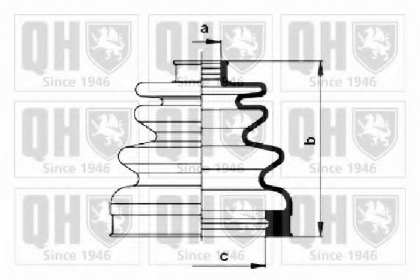 Комплект пылника, приводной вал QUINTON HAZELL QJB1034
