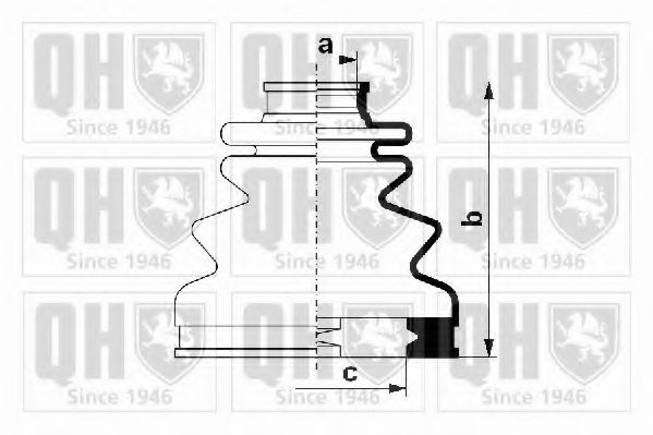 Комплект пылника, приводной вал QUINTON HAZELL QJB1219