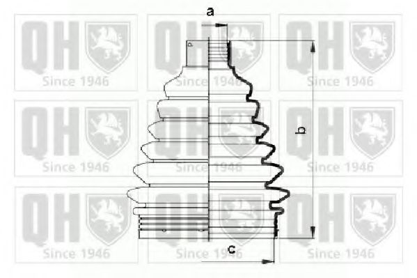 Комплект пылника, приводной вал QUINTON HAZELL QJB843