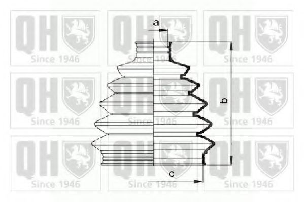 Комплект пылника, приводной вал QUINTON HAZELL QJB873