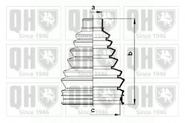 Комплект пылника, приводной вал QUINTON HAZELL QJB916