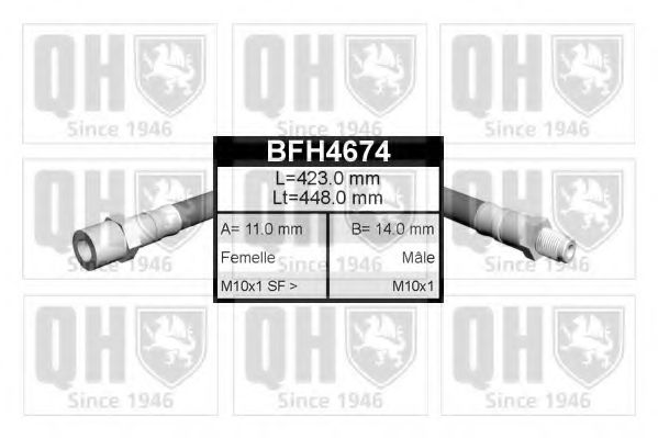 Тормозной шланг QUINTON HAZELL BFH4674