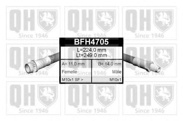 Тормозной шланг QUINTON HAZELL BFH4705