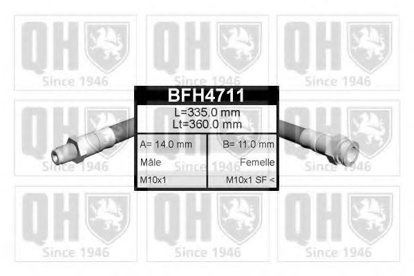 Тормозной шланг QUINTON HAZELL BFH4711