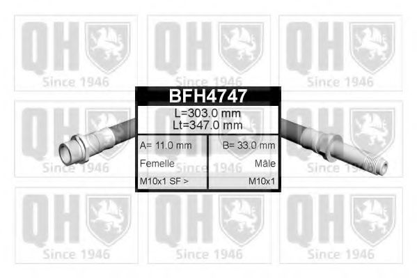 Тормозной шланг QUINTON HAZELL BFH4747