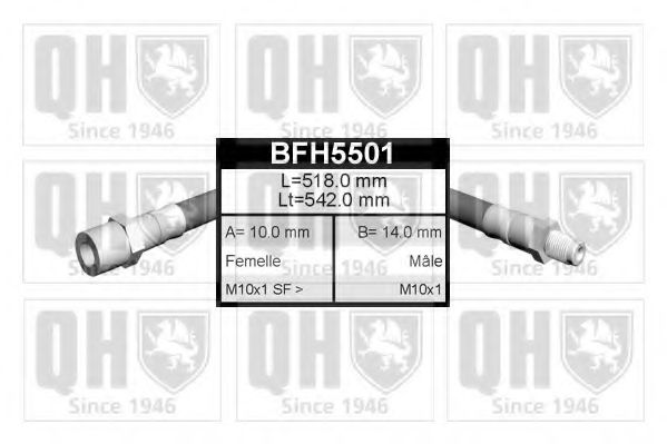 Тормозной шланг QUINTON HAZELL BFH5501