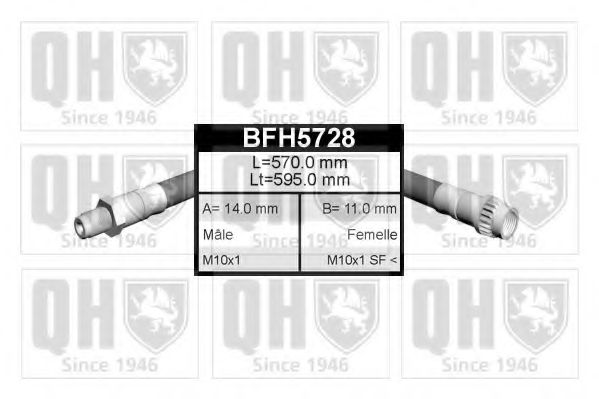 Тормозной шланг QUINTON HAZELL BFH5728