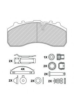 Комплект тормозных колодок, дисковый тормоз FERODO FCV1373BHD