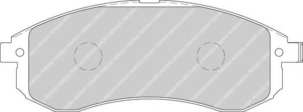 Комплект тормозных колодок, дисковый тормоз FERODO FDB1702
