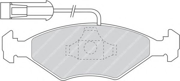 Комплект тормозных колодок, дисковый тормоз FERODO FDB912