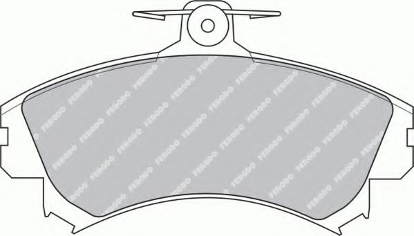 Комплект тормозных колодок, дисковый тормоз FERODO FSL1093