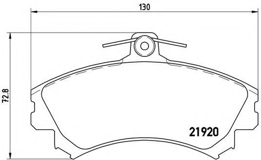 Комплект тормозных колодок, дисковый тормоз BREMBO P 50 055