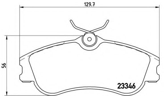 Комплект тормозных колодок, дисковый тормоз BREMBO P 61 069