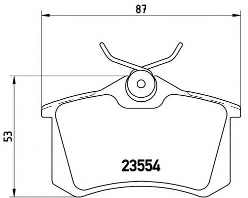 Комплект тормозных колодок, дисковый тормоз BREMBO P 68 024