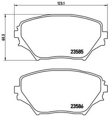 Комплект тормозных колодок, дисковый тормоз BREMBO P 83 055