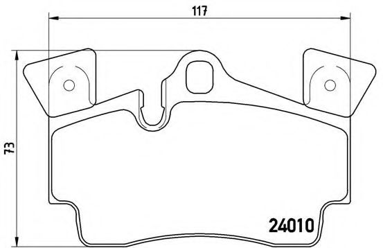 Комплект тормозных колодок, дисковый тормоз BREMBO P 85 088