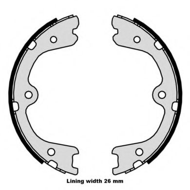 Комплект тормозных колодок, стояночная тормозная система BREMBO S 56 546