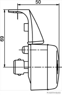 Боковой габаритный фонарь VIGNAL SYSTEMS 198033