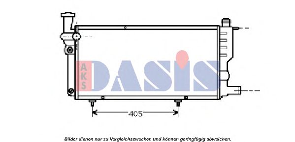 Радиатор, охлаждение двигателя AKS DASIS 161360N