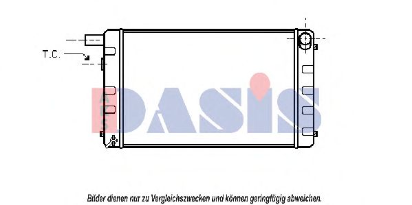Радиатор, охлаждение двигателя AKS DASIS SB2007