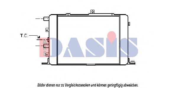 Радиатор, охлаждение двигателя AKS DASIS 5000301