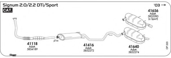 Система выпуска ОГ AKS DASIS SGOP223