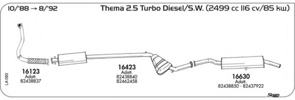 Система выпуска ОГ AKS DASIS SGLA093