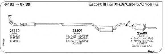 Система выпуска ОГ AKS DASIS SGFO023