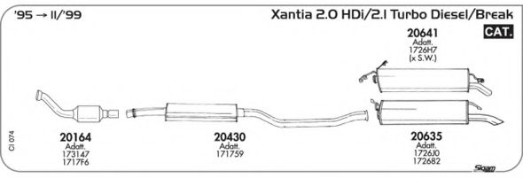 Система выпуска ОГ AKS DASIS SGCI074