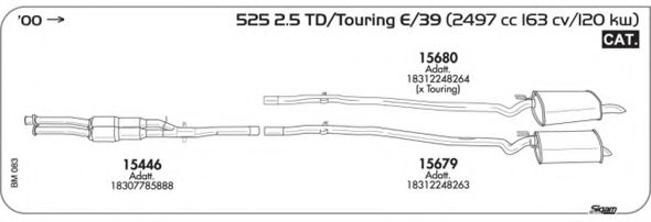 Система выпуска ОГ AKS DASIS SGBM083