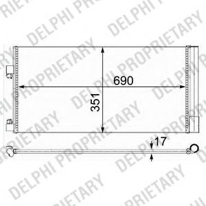 Конденсатор, кондиционер DELPHI TSP0225638