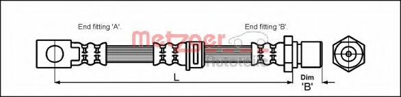 Тормозной шланг METZGER 4114758