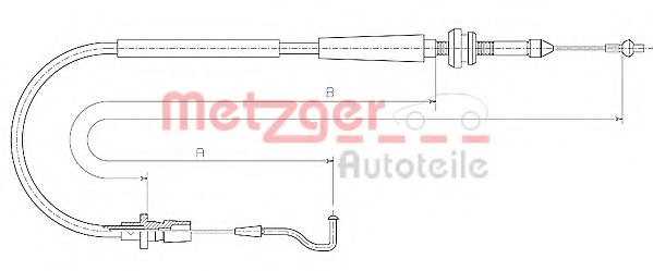 Тросик газа METZGER 11.0637